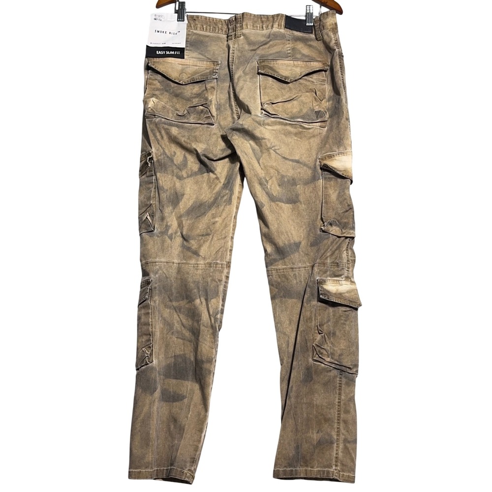 NWT Smoke Rise Easy Slim Fit Cargo Pants Mens Size 36x32 Acid Wash Streetwear - Picture 9 of 10